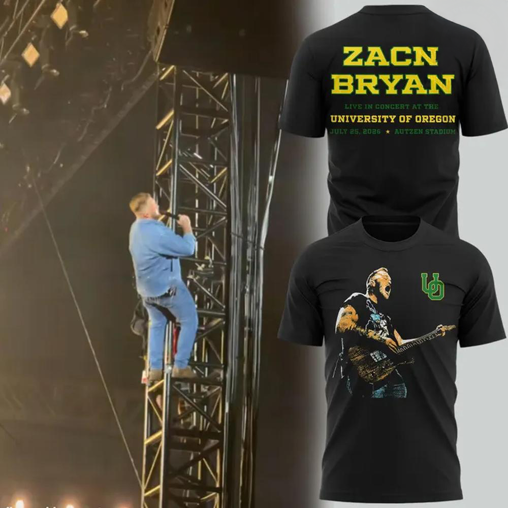Zach Bryan x Oregon Football Autzen Stadium Graphic TShirt