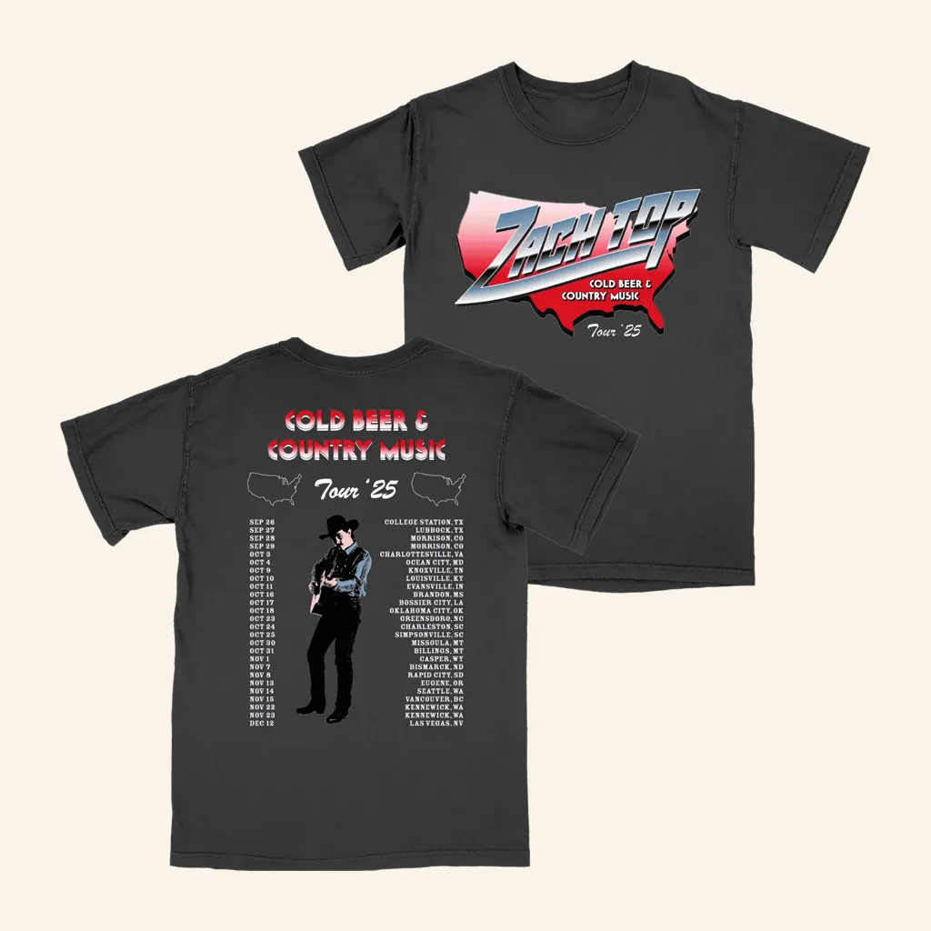 Zach Top Merch USA Tour TShirt Christmas Presents For Music Lovers