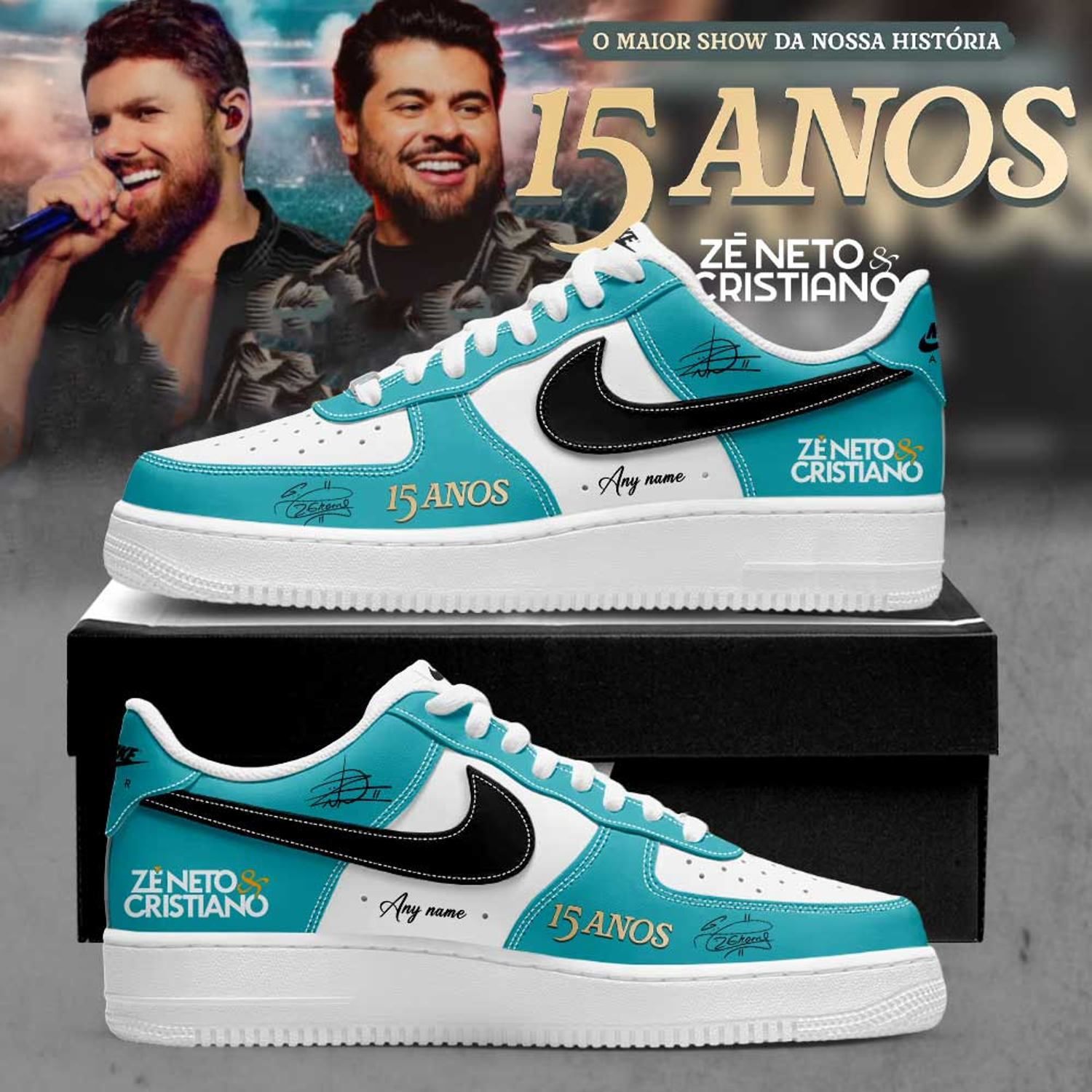Ze Neto Cristiano 15 Years Career Celebration Limited AF1 Sneakers
