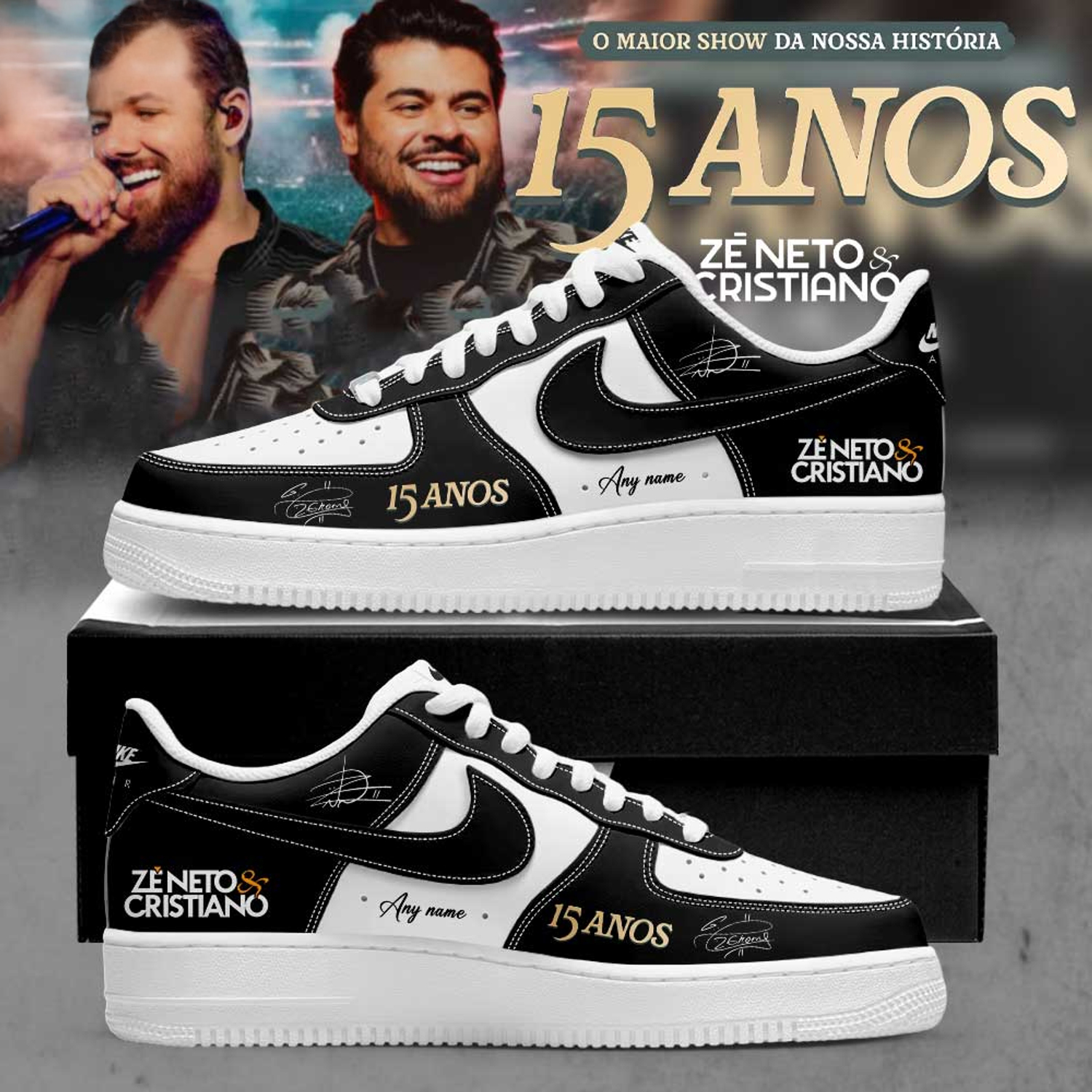 Ze Neto Cristiano 15 Years Career Celebration Official AF1 Sneakers