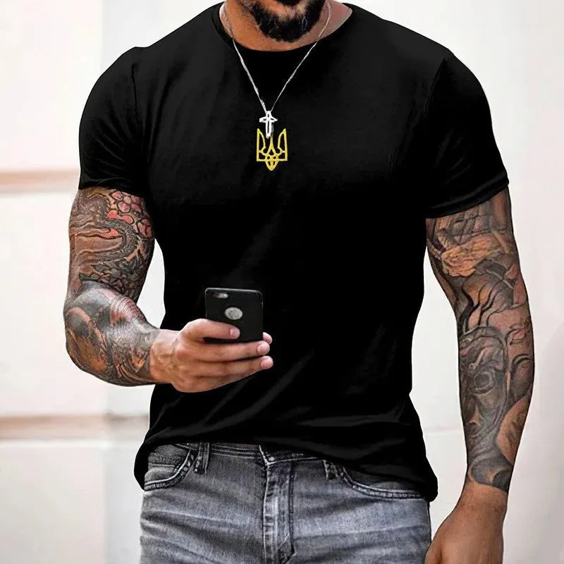 Zelensky Shirt Ukrainian Trident Symbol TShirt Shirt I Stand With Ukraine Apparel