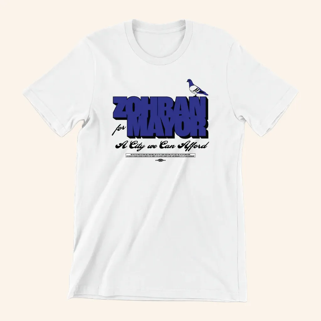 Zohran Mamdani Merch Zohran For Mayor Blue Pigeon TShirt Gift Ideas For Dad