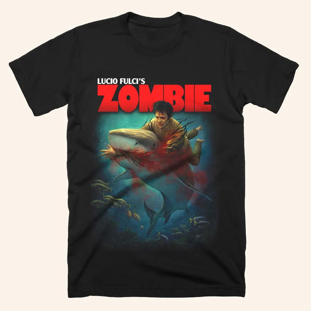 Zombie Zombie Vs Shark TShirt Halloween Merch Gift Ideas For Him Her