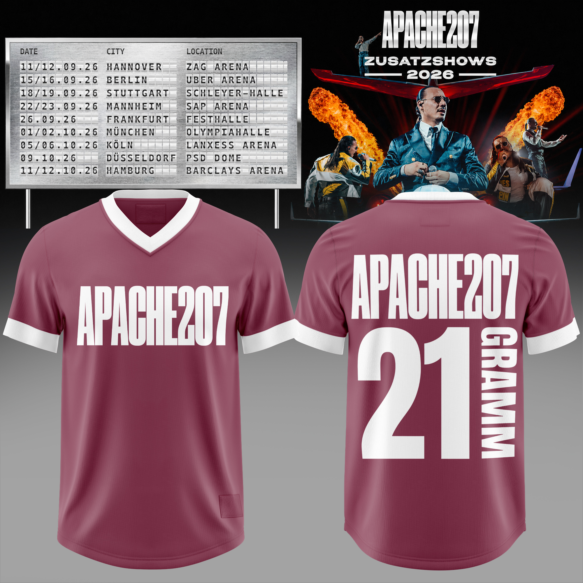 Zusatzshows 2026 3D Graphic Football Jersey Athletic Streetwear Edition
