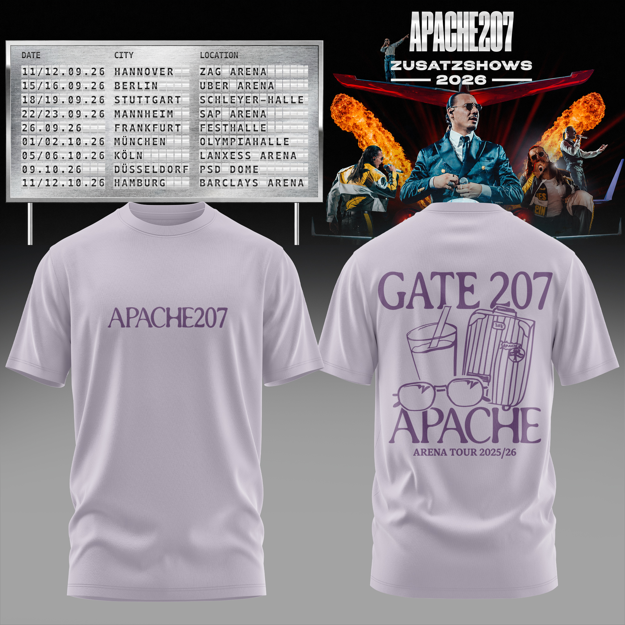 Zusatzshows 2026 3D Graphic T Shirt Limited Black Edition