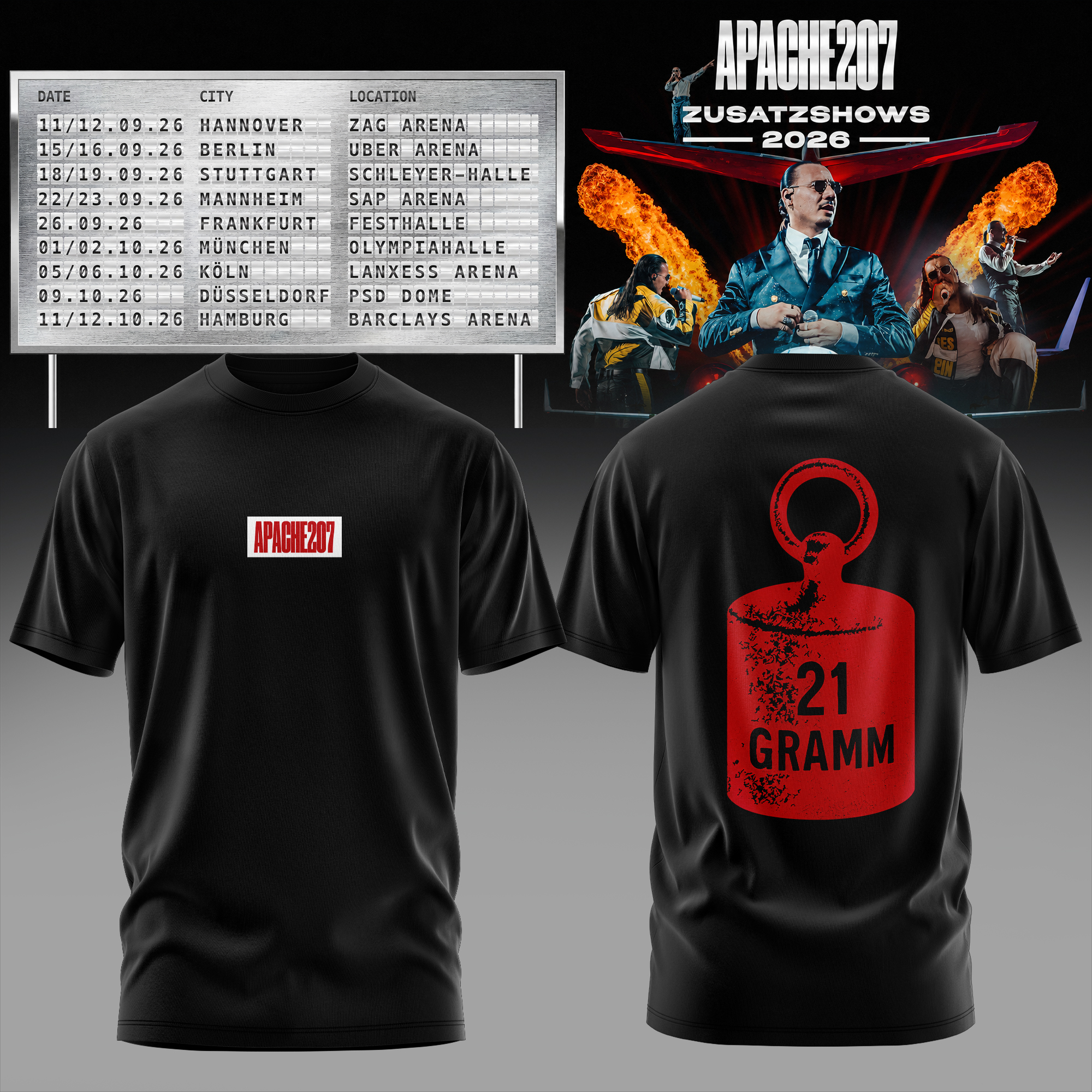 Zusatzshows 2026 Special Edition 3D Graphic T Shirt Modern Streetwear Edition