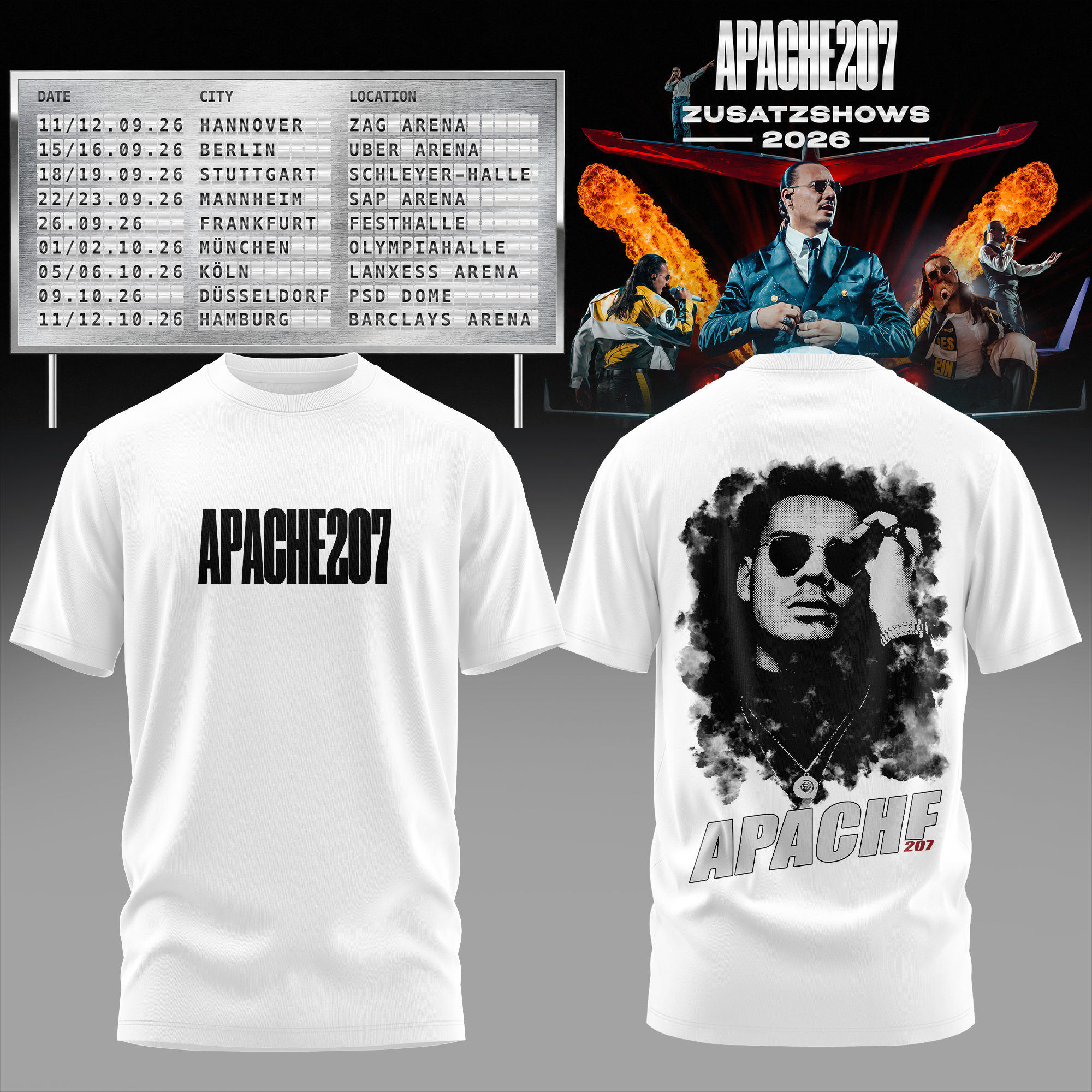 Zusatzshows 2026 Streetwear 3D All Over Print Graphic T Shirt Urban Edition