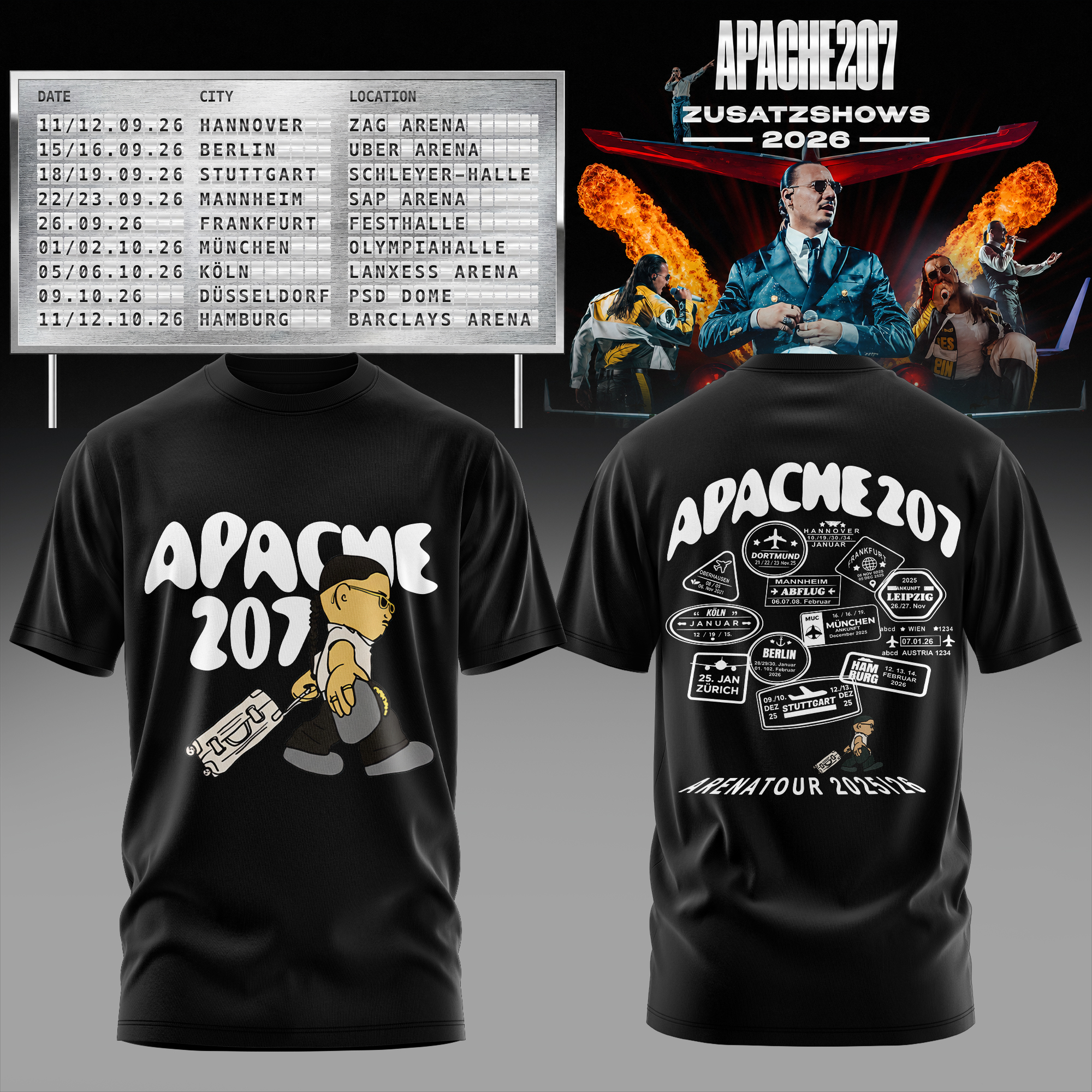 Zusatzshows 2026 Vintage Style 3D Graphic T Shirt Retro Hip Hop Edition