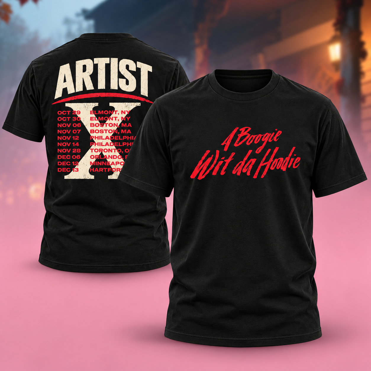 A Boogie Wit Da Hoodie Merch 10 Years Of Artist Tour 2026 Logo Tour Dates Two Sided Unisex TShirt