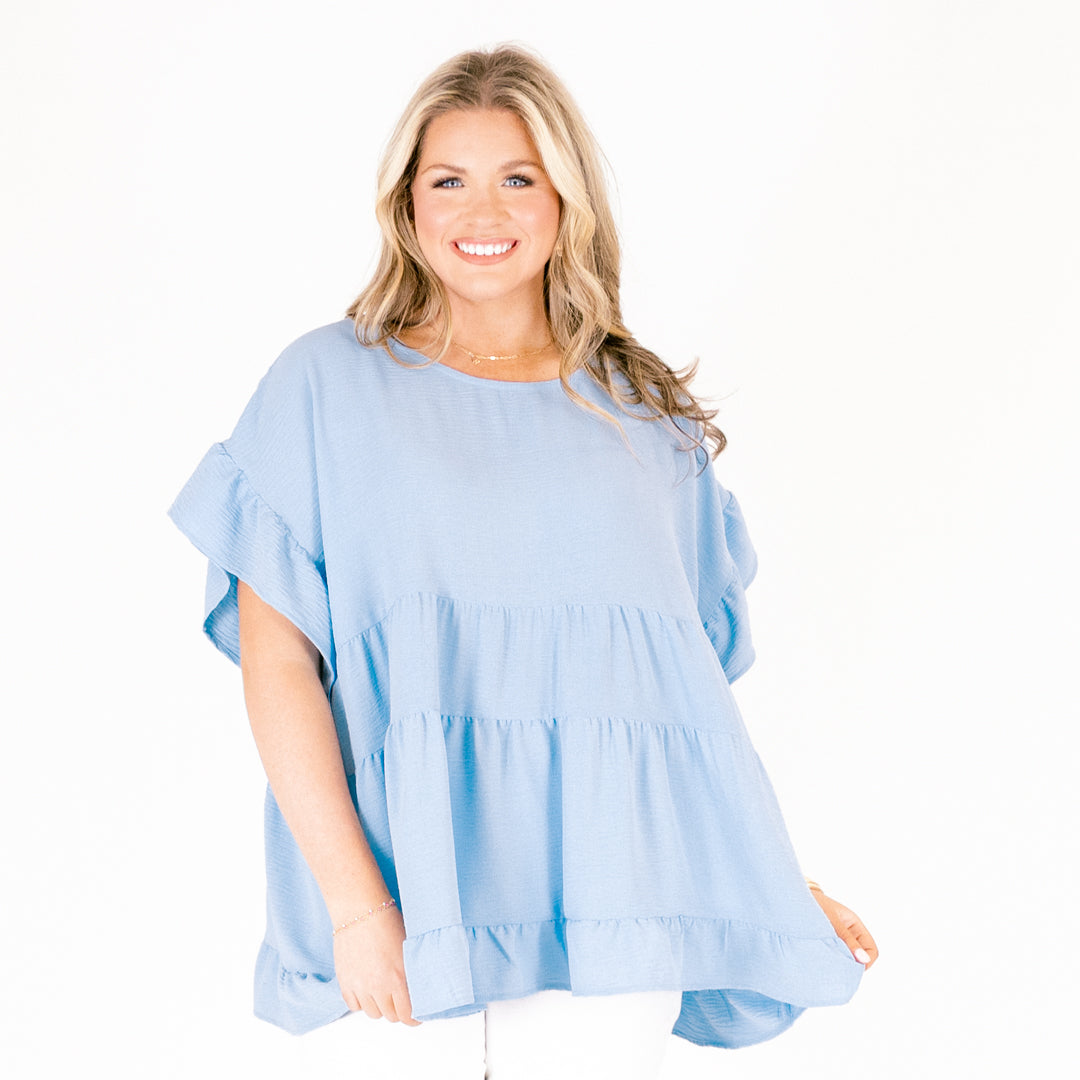 A Little Reckless Top, Chambray 7 A Little Reckless Top, Chambray - Image 7