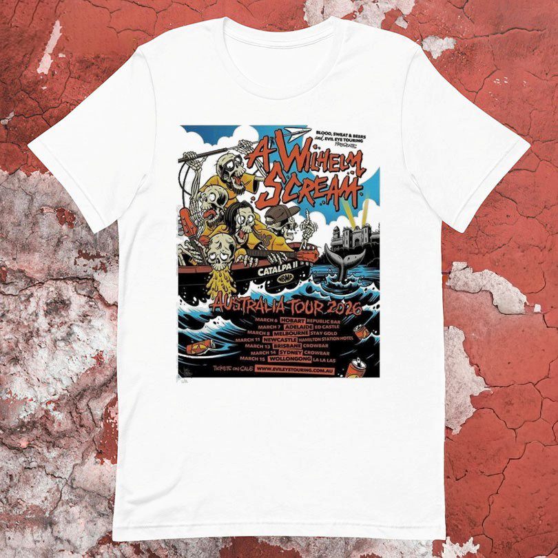 A Wilhelm Scream Australia Tour 2026 Tshirts