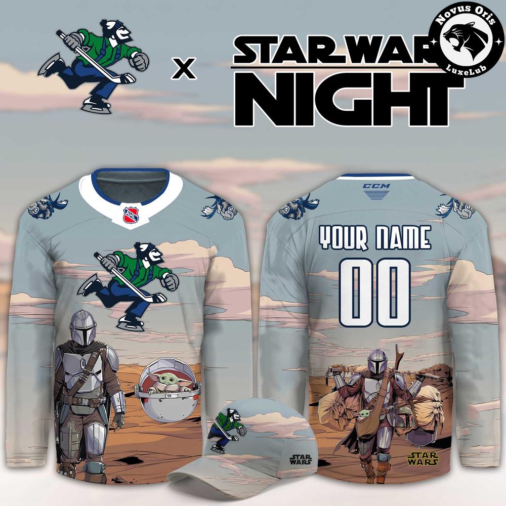 Abbotsford Canucks Star Wars Night 2026 Custom Hockey Jersey 1 - Unicasport Abbotsford Canucks Star Wars Night 2026 Custom Hockey Jersey