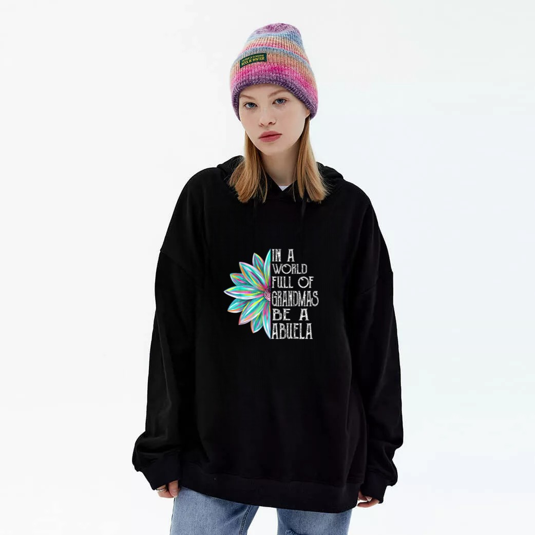 Abuela Spring Floral Abuela Gifts for Grandma Mothers Day Graphic Hoodie