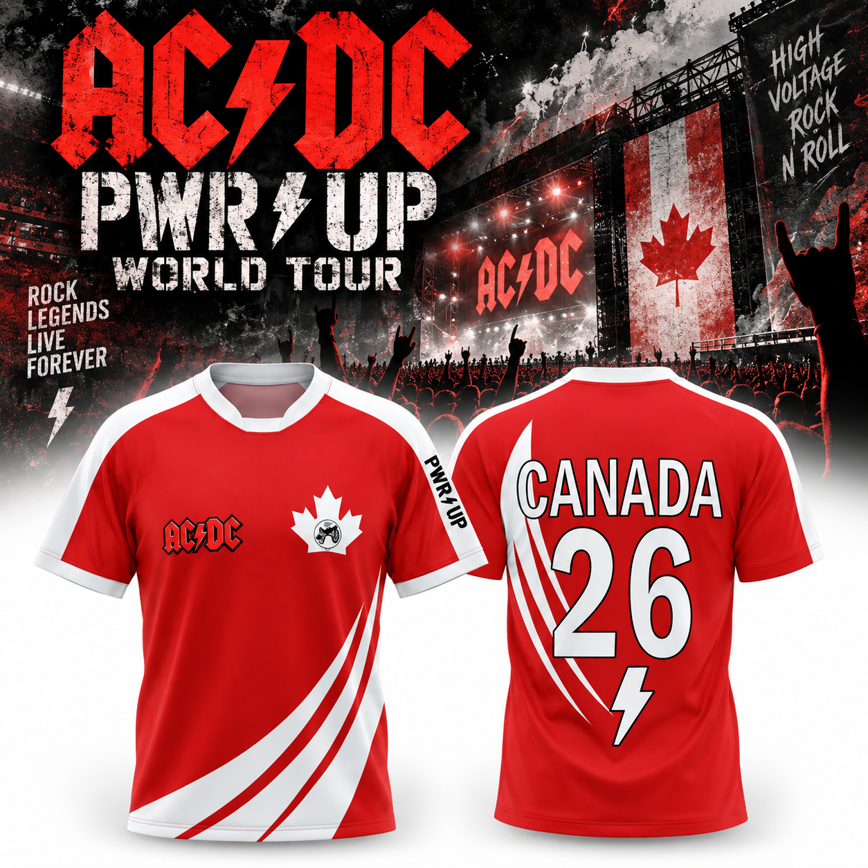 AC DC Jersey Canada 2026 PWR Up Tour Pop Up Football Merch 1 - Unicasport AC DC Jersey Canada 2026 PWR Up Tour Pop Up Football Merch