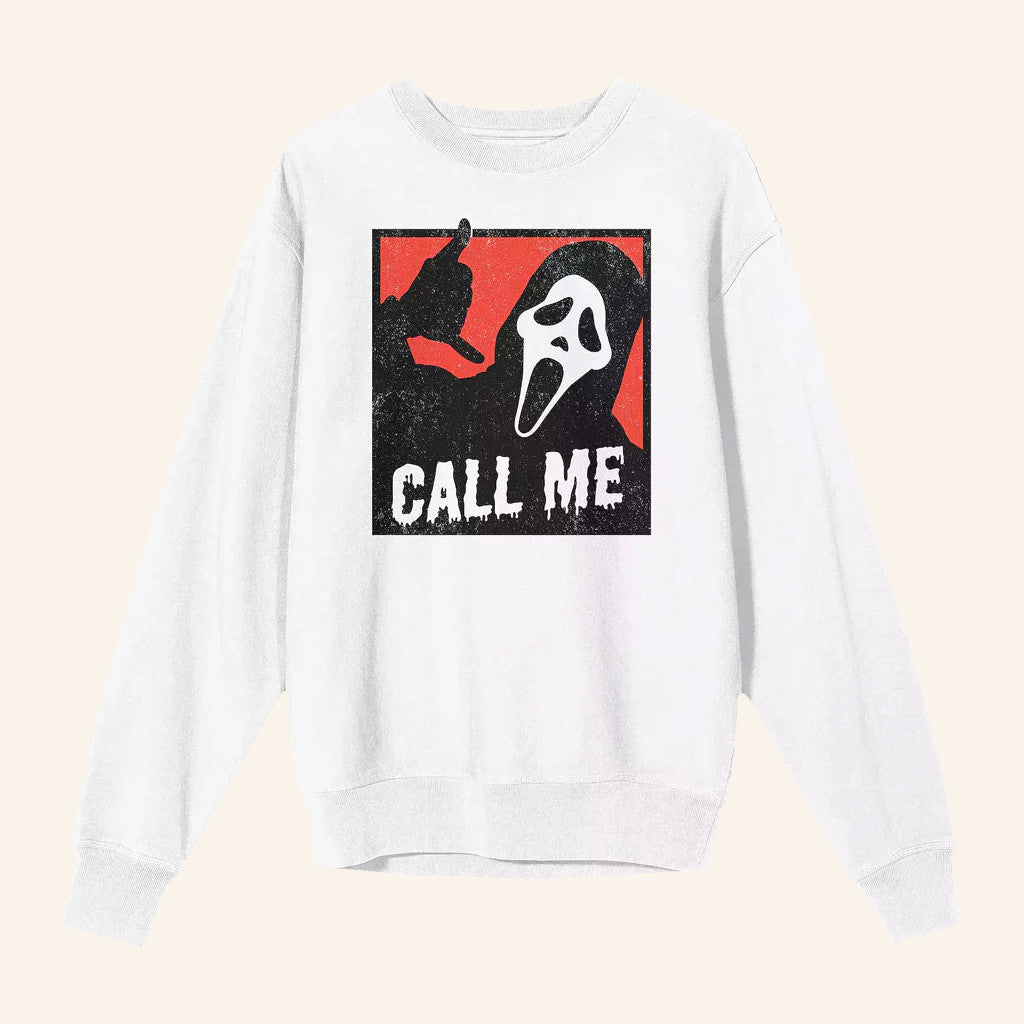 Academy Museum Merch Ghost Face Call Me Sweatshirt Halloween Gifts For Wife