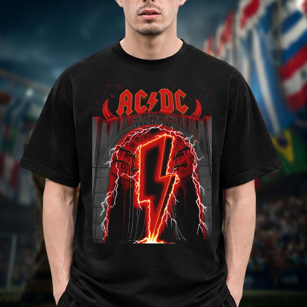 ACDC Columbus OH Concert Poster from Ohio Stadium In Columbus OH On July 15 2026 Unisex T Shirt