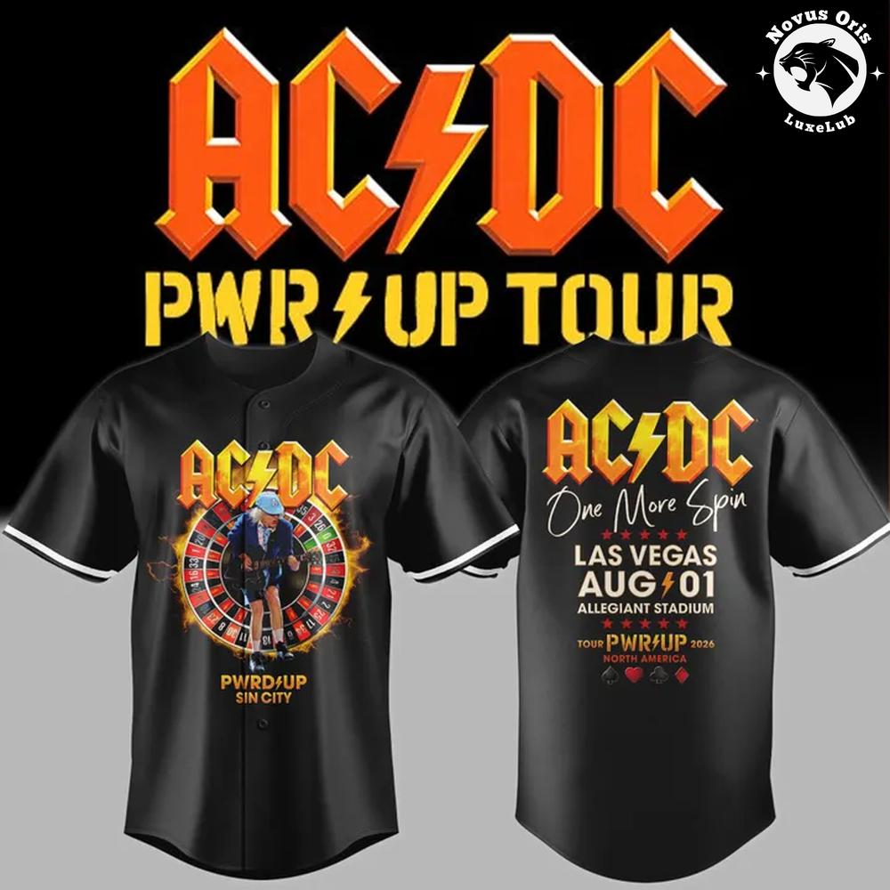 AC/DC x Las Vegas Raiders Power Up Tour 2026 Baseball Jersey 1 - Unicasport AC/DC x Las Vegas Raiders Power Up Tour 2026 Baseball Jersey