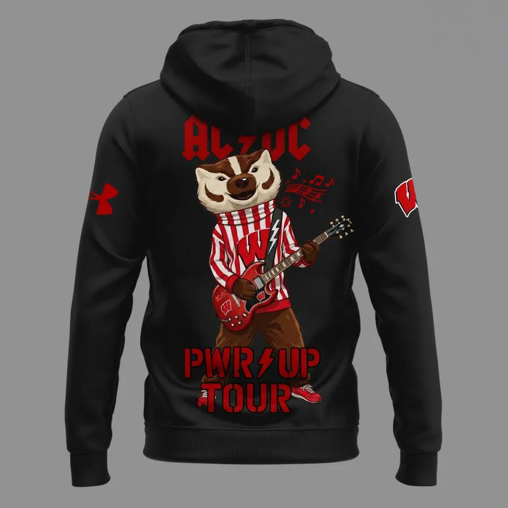 ACDC x Wisconsin Badgers Power Up Tour 2026 Hoodie - Image 3