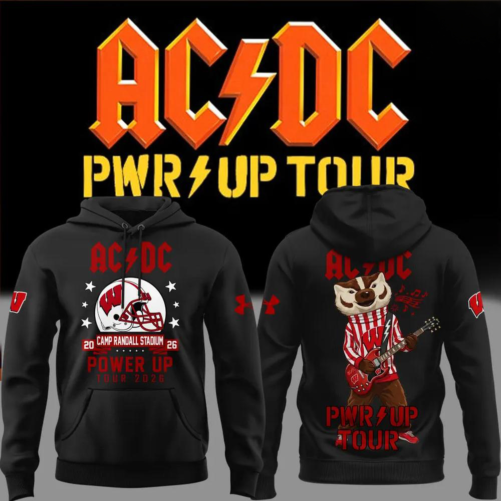 ACDC x Wisconsin Badgers Power Up Tour 2026 Hoodie