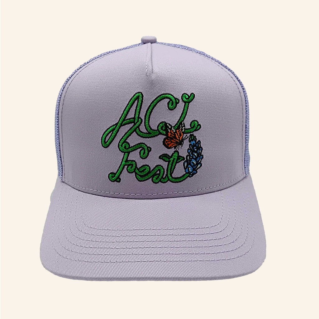 ACL Festival Merch Embroidered Bluebonnet Trucker Hat Birthday Gift For Sister
