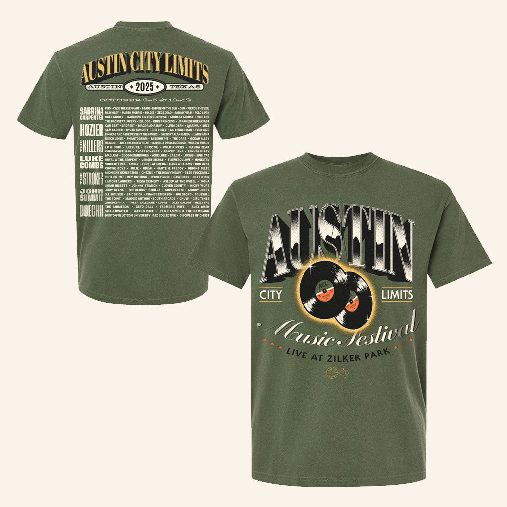 ACL Festival Merch Records T-Shirt Cool Gifts For Music Lovers