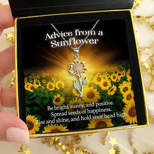 Advice From A Sunflower Gold Sunflower Necklace Mothers Day Gifts Necklace 1 1 Advice From A Sunflower Gold Sunflower Necklace Mothers Day Gifts Necklace 1