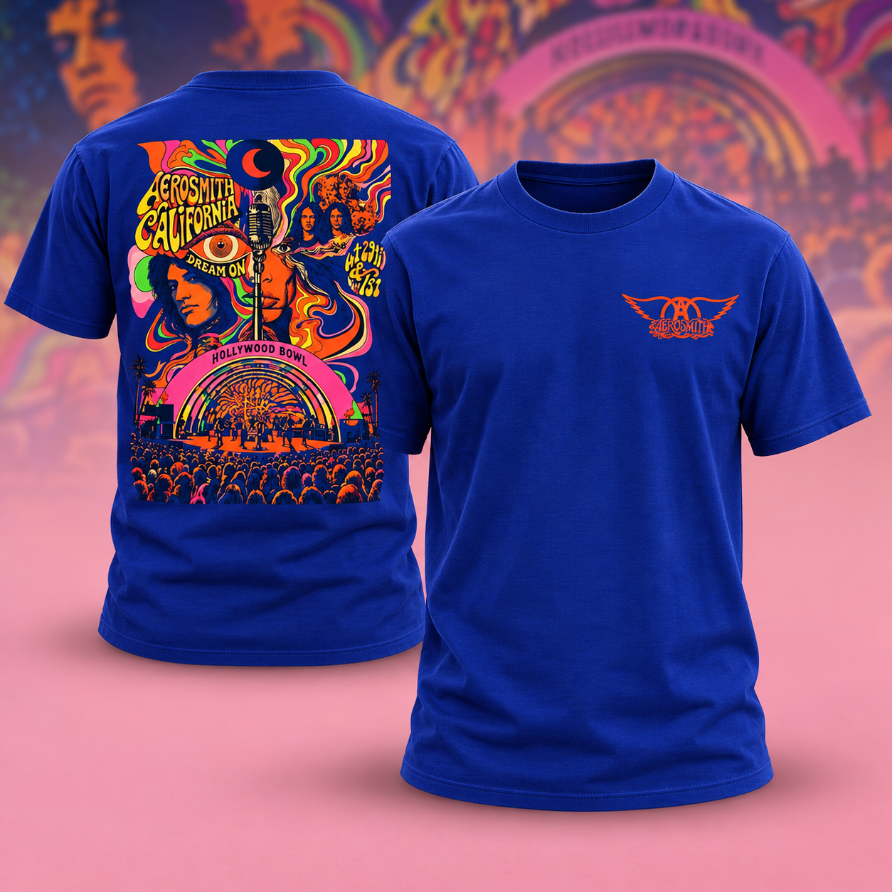 Aerosmith Merch Event Tee Two Night Only At The Hollywood Bowl In Los Angeles CA On October 29 And November 1 2026 Two Sided Unisex TShirt