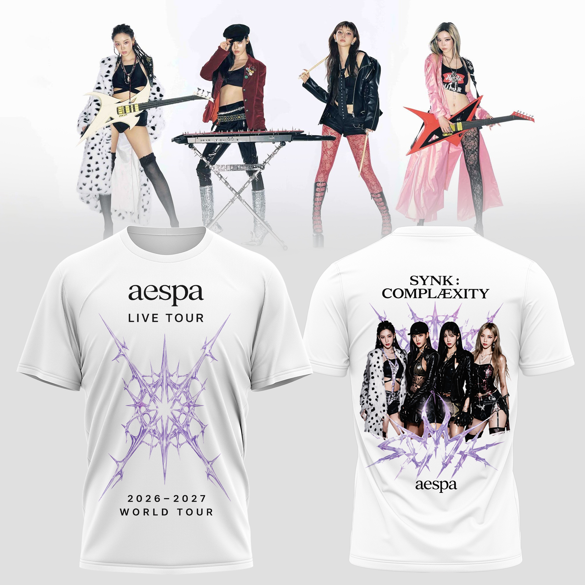 aespa SYNK COMPLÃ†XITY Live Tour Exclusive Merchandise T Shirt