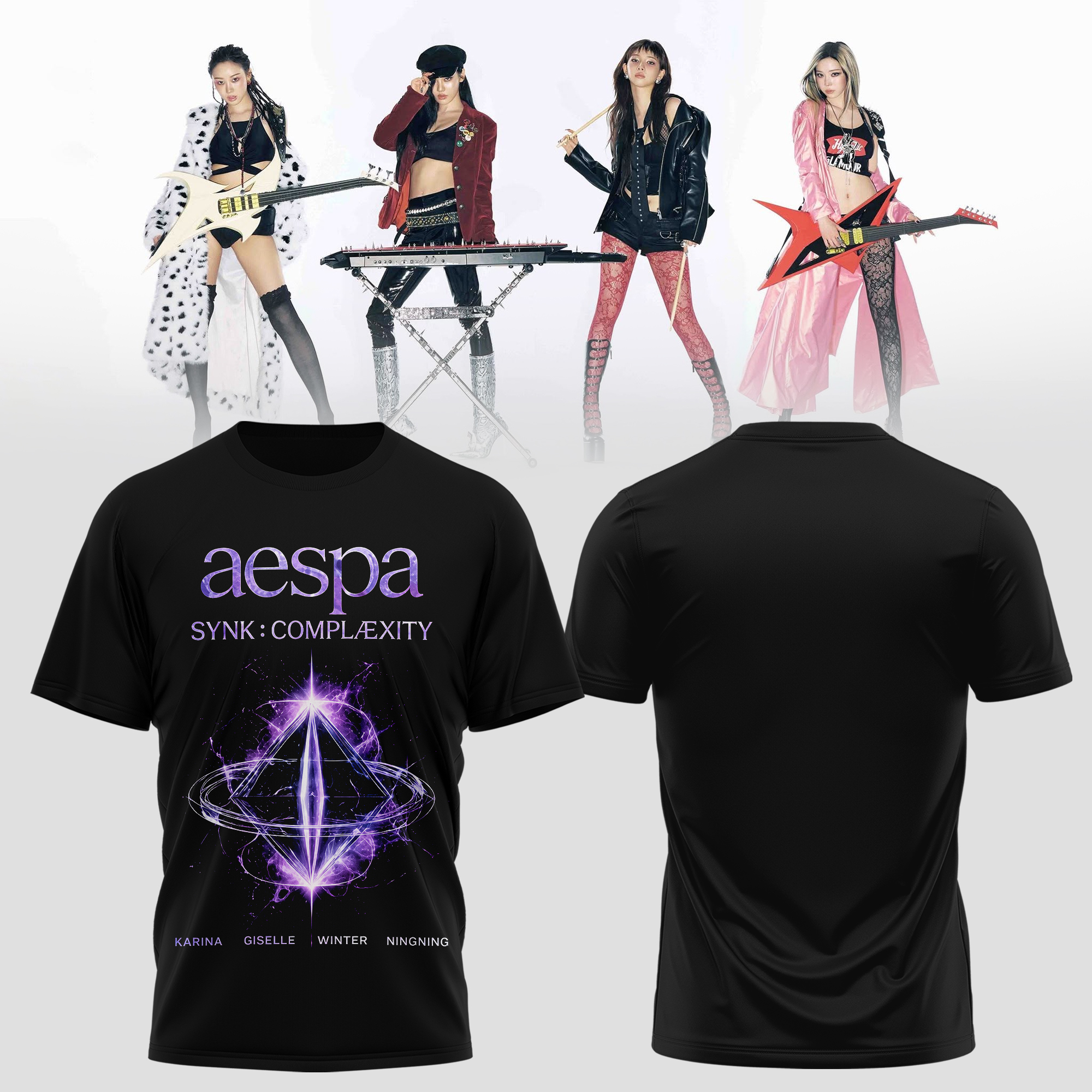 aespa SYNK COMPLÃ†XITY Live Tour Official Graphic T Shirt Collection