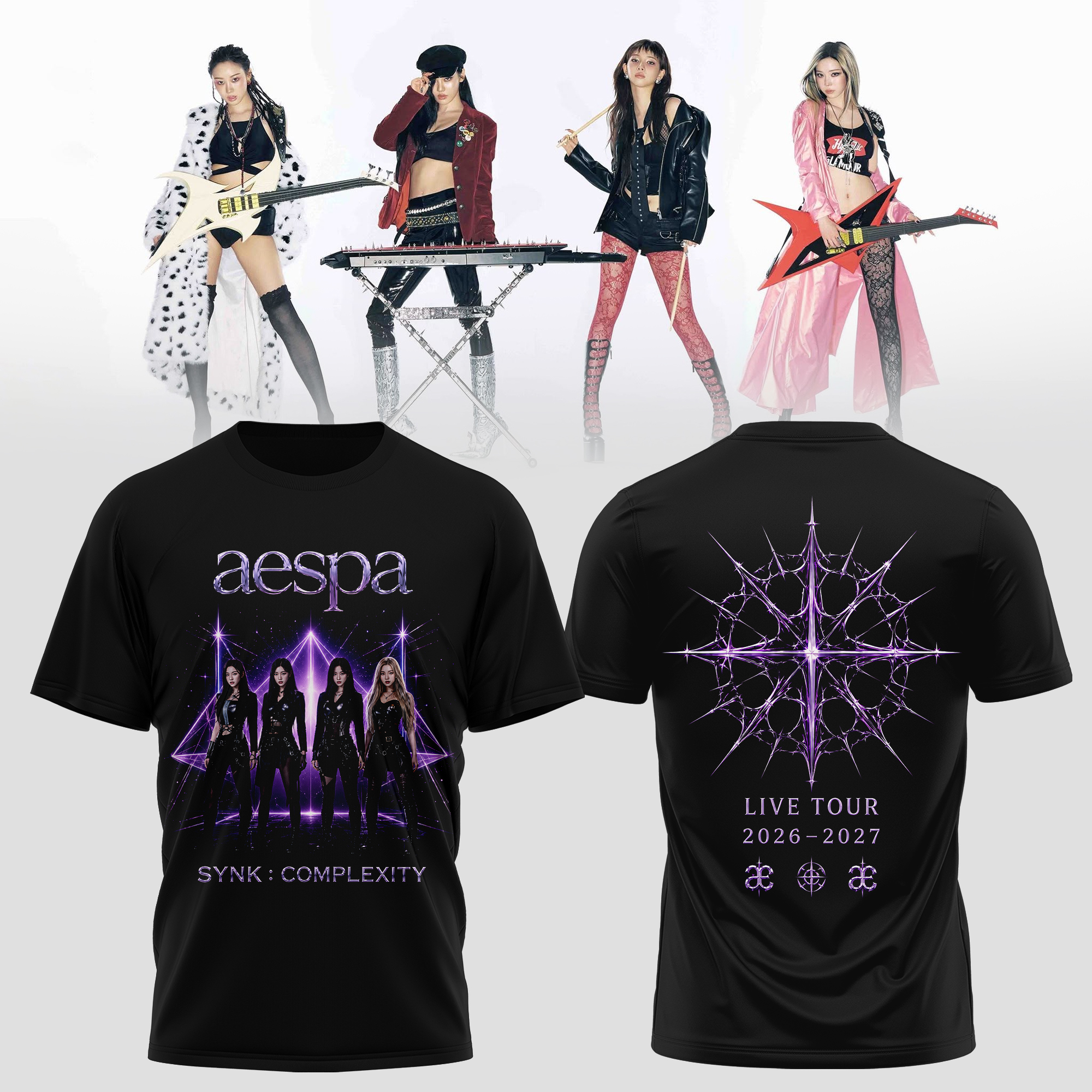 aespa SYNK COMPLÃ†XITY Live Tour Official Merchandise Graphic Tee