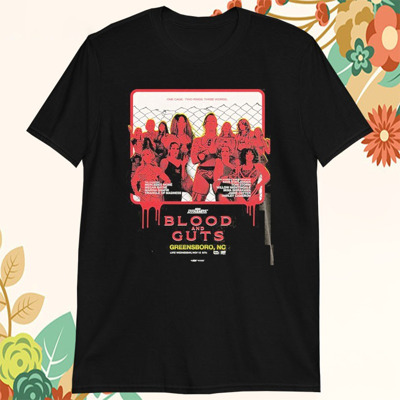 AEW Blood And Guts Greensboro NC 2025 Womens Cage Match Wrestling Tshirts