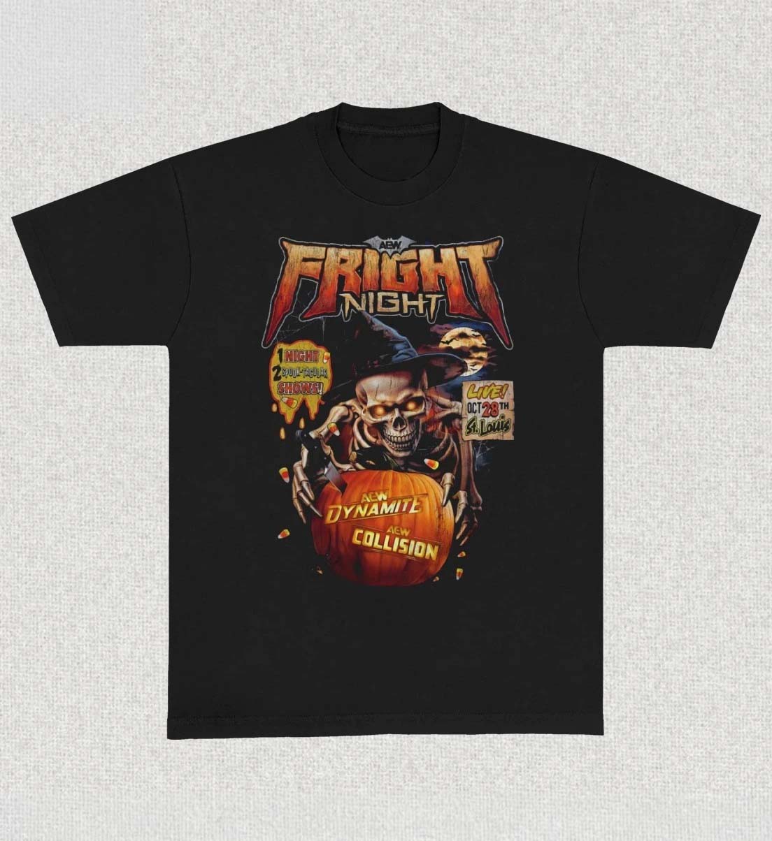 AEW Fright Night 2026 St Louis MO Oct 28 2026 Halloween TShirt