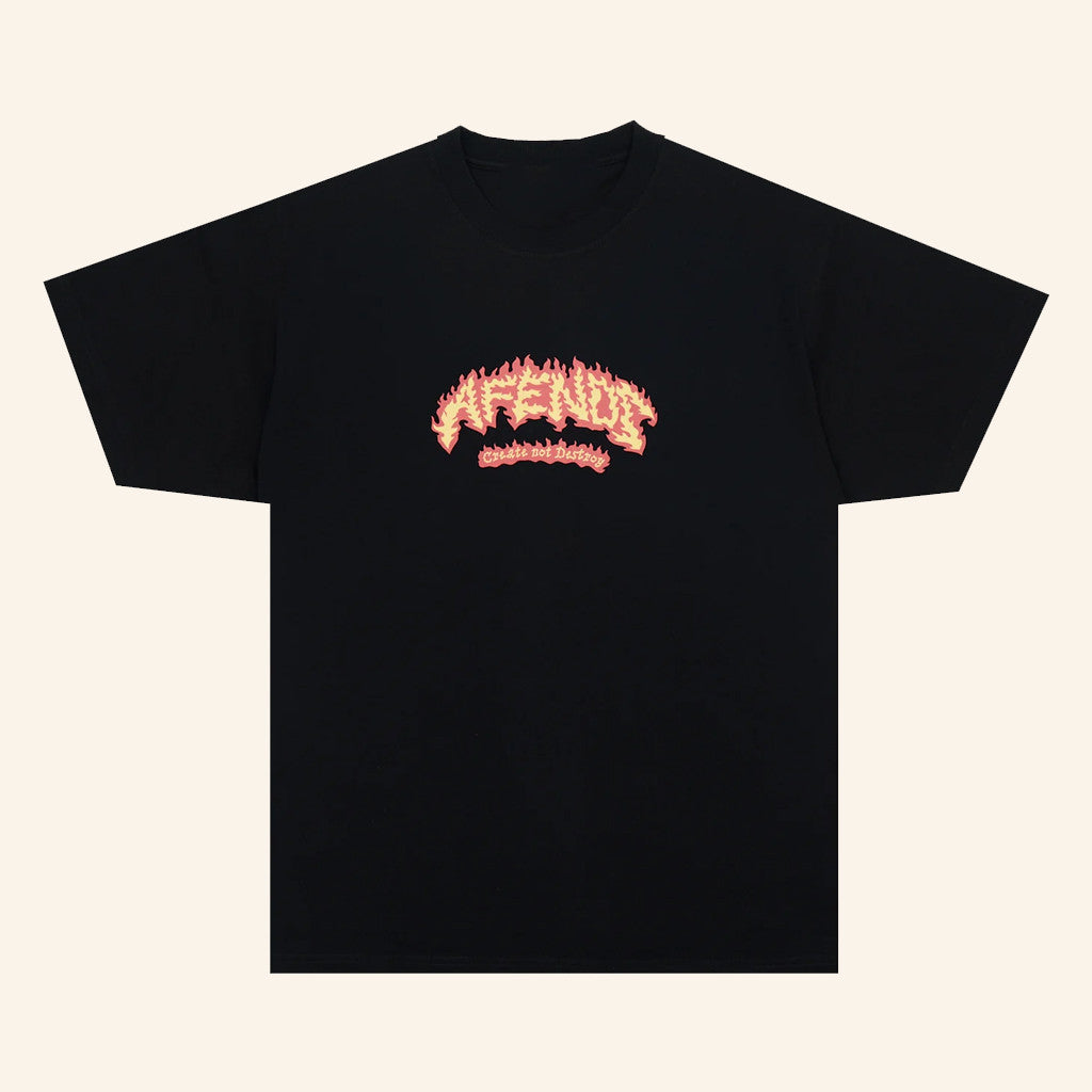 Afends Merch Flame On Black T-Shirt Unique Christmas Gifts For Men
