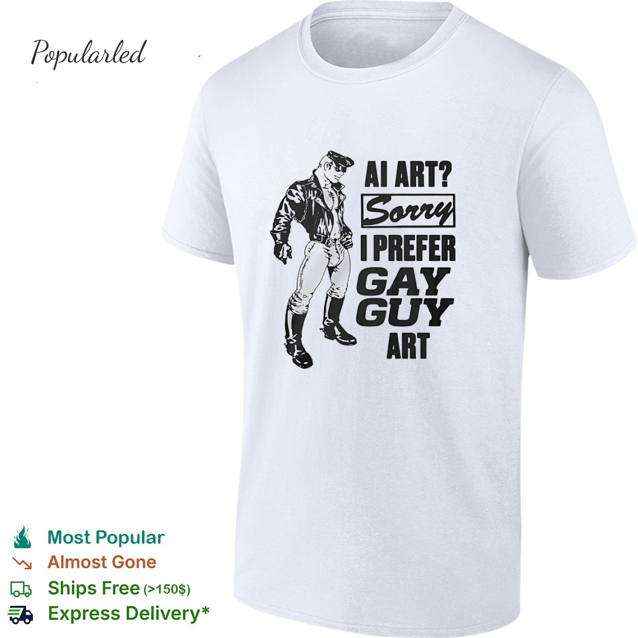 AI art sorry I preffer gay guy art funny shirt