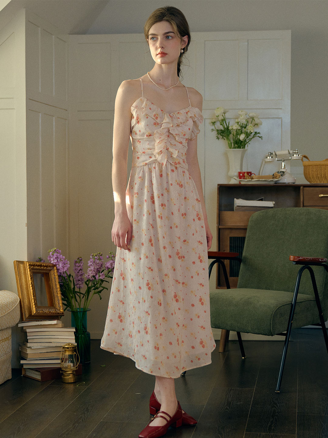 Alabaster Floral Short Sleeve Bamboozle Midi Dress Good Stylists