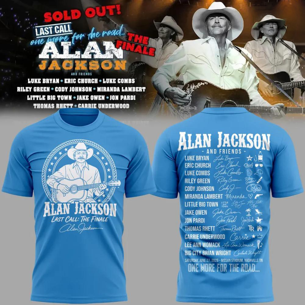 Alan Jackson Blue Farewell Country Music T Shirt