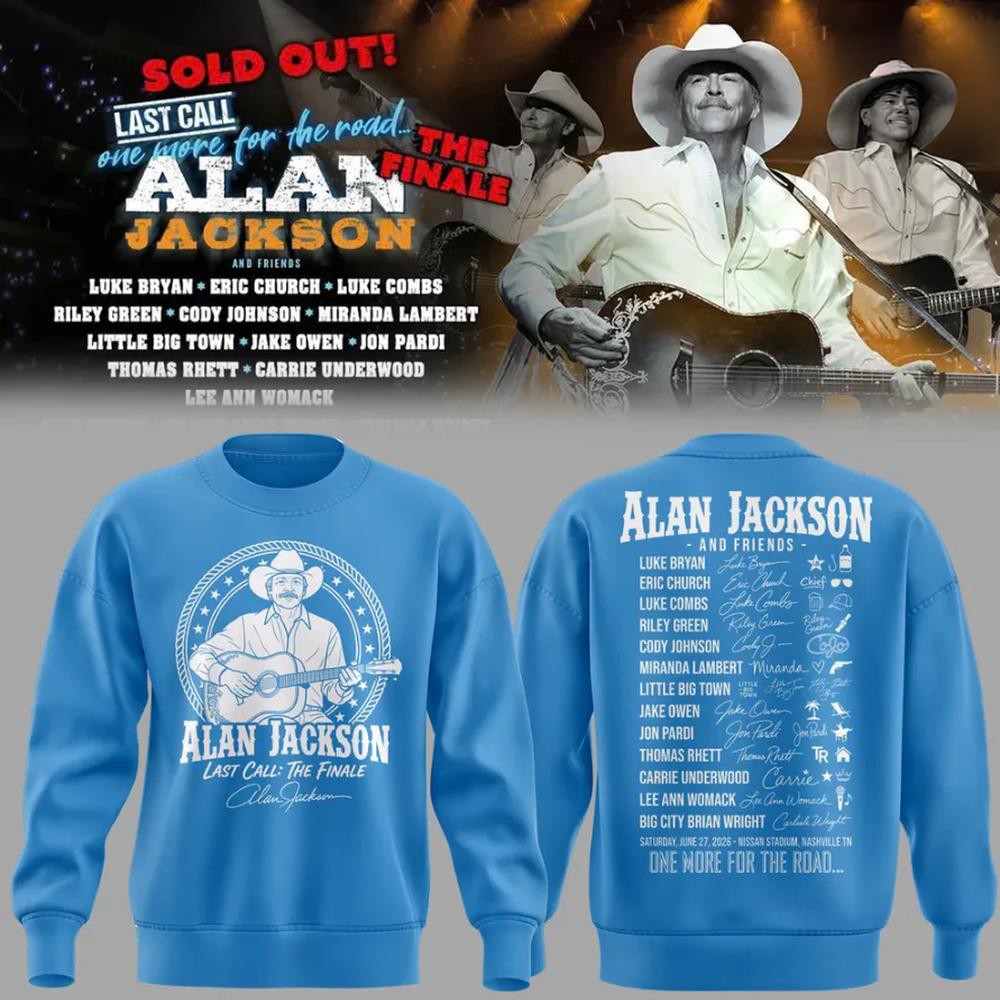 Alan Jackson Blue Farewell Tour 2026 Graphic Sweatshirt