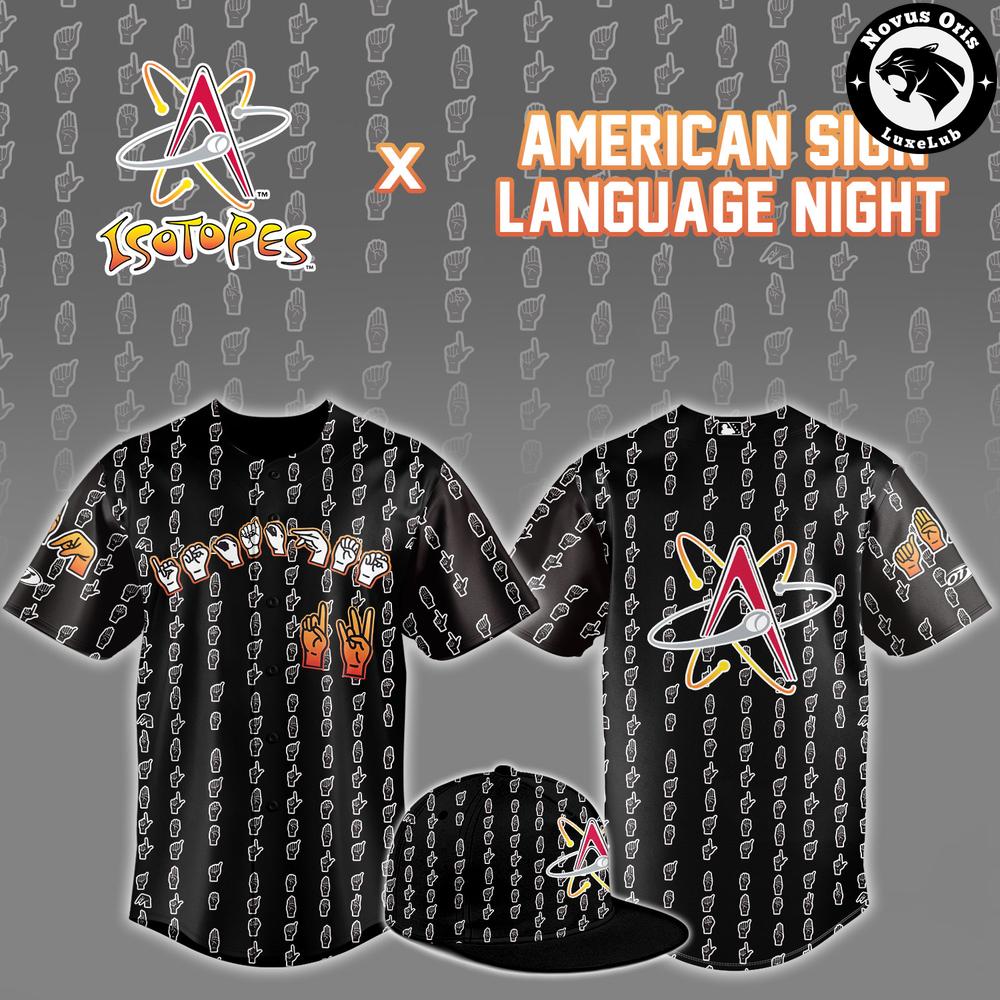Albuquerque Isotopes American Sign Language Night 2026 Baseball Jersey 1 - Unicasport Albuquerque Isotopes American Sign Language Night 2026 Baseball Jersey