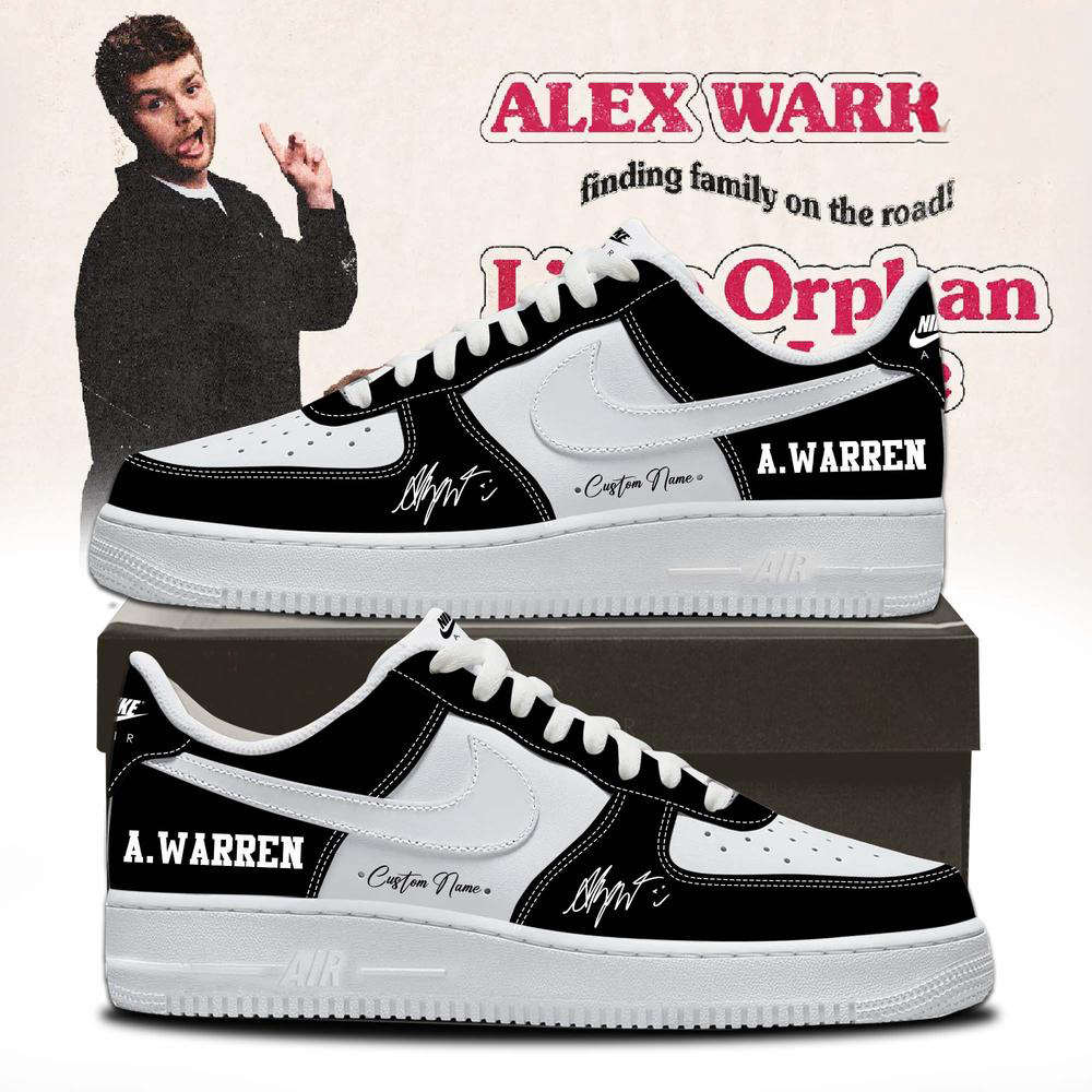Alex Warren Black and White Music Tour High Top Sneakers