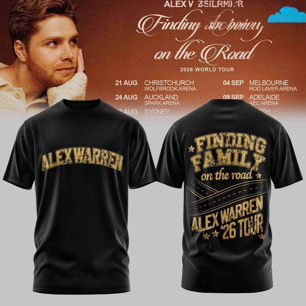 Alex Warren Black Finding Family on the Road Tour T Shirt