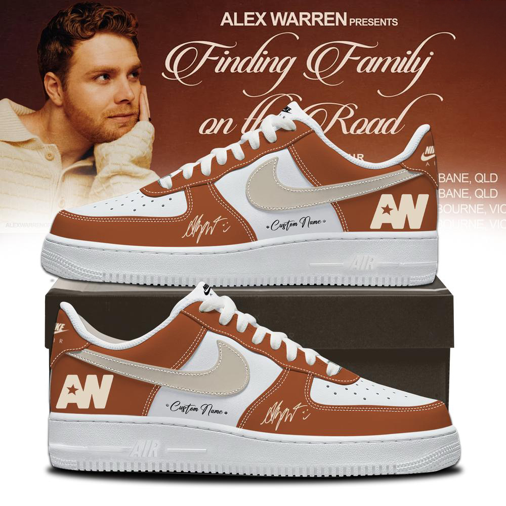 Alex Warren Brown and White 2026 Concert High Top Sneakers