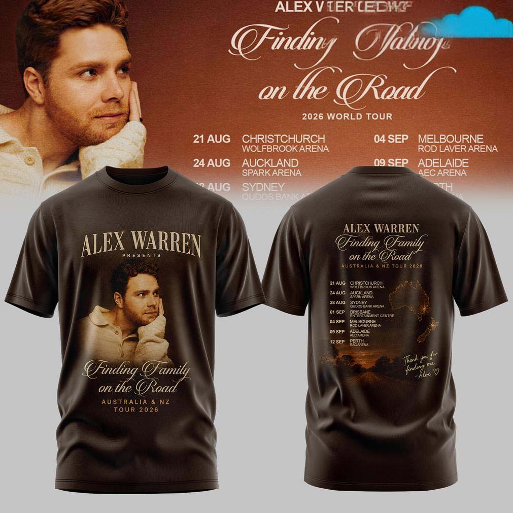 Alex Warren Brown Road Tour Fan T Shirt