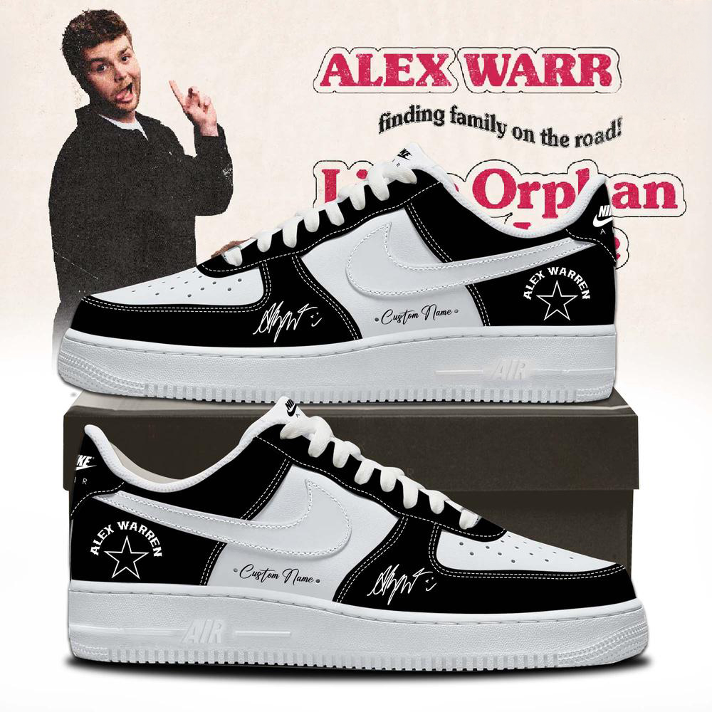 Alex Warren Finding Family White and Black High Top Sneakers