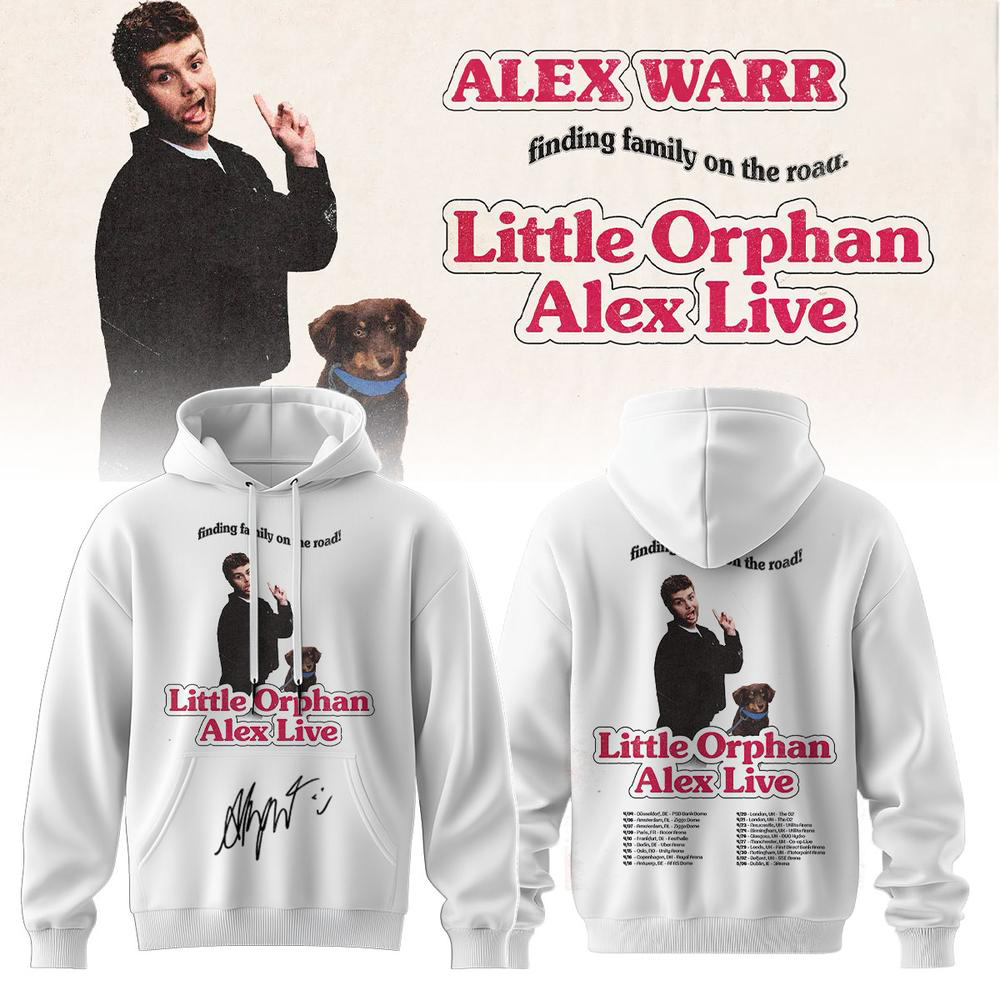 Alex Warren Finding Family on the Road White Tour Hoodie 2026