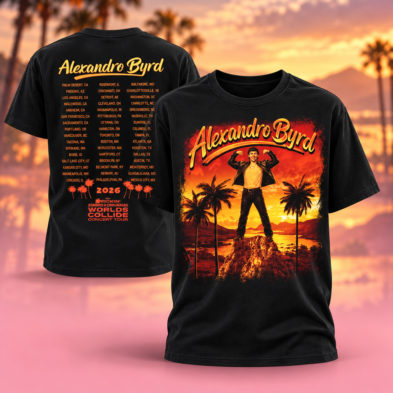 Alexandro Byrd Disney Worlds Collide Concert Tour Dates 2026 TShirt