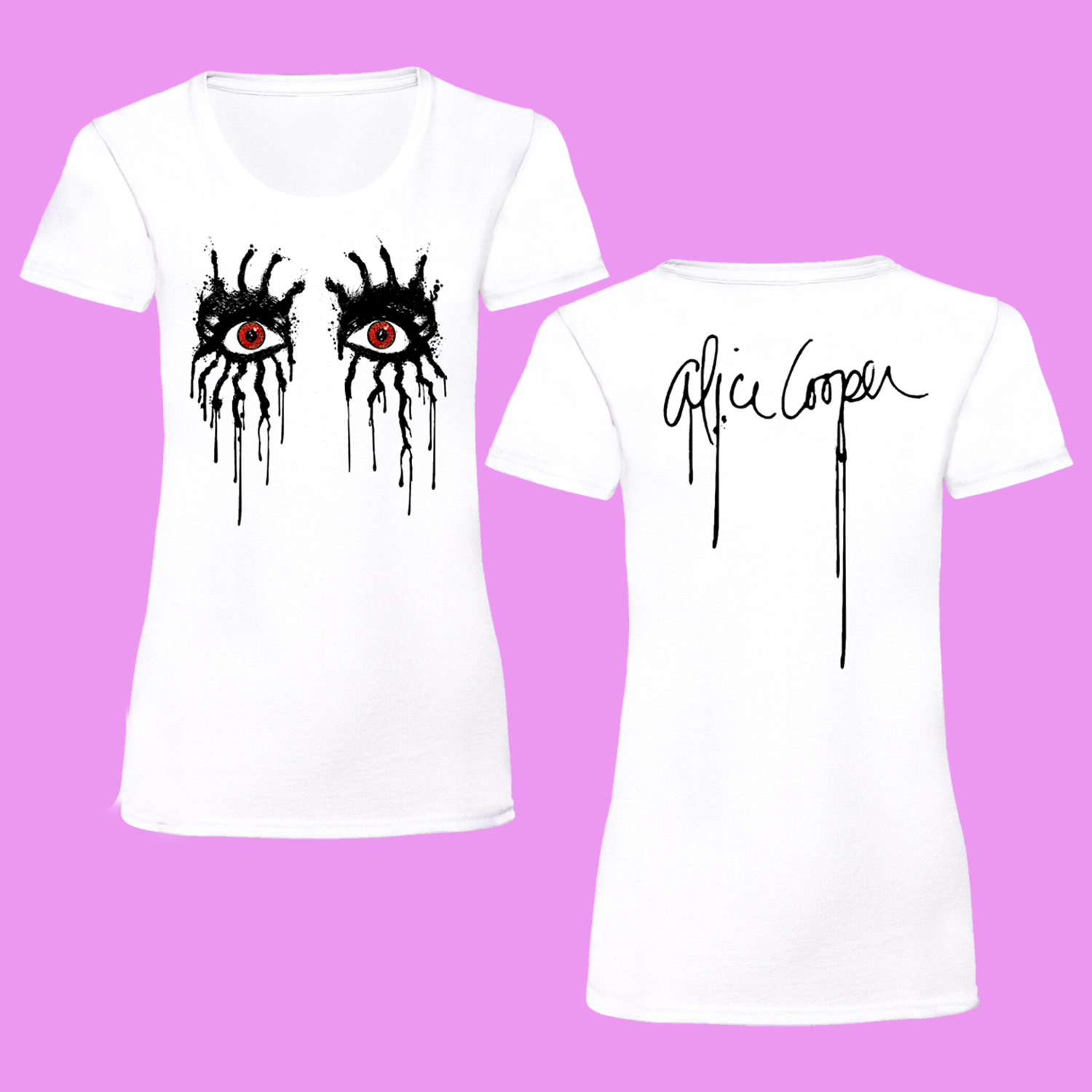 Alice Cooper Tour 2026 Dripping Eyes Women's Tee Rock Music Fan Gift