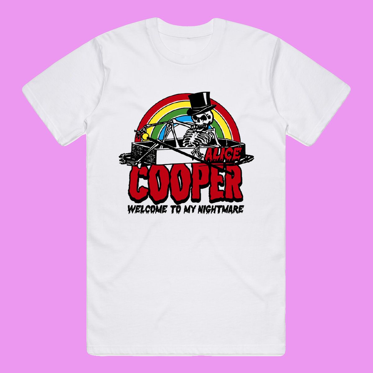 Alice Cooper Tour 2026 Rainbow Nightmare Golf T-Shirt Gift for Golfers