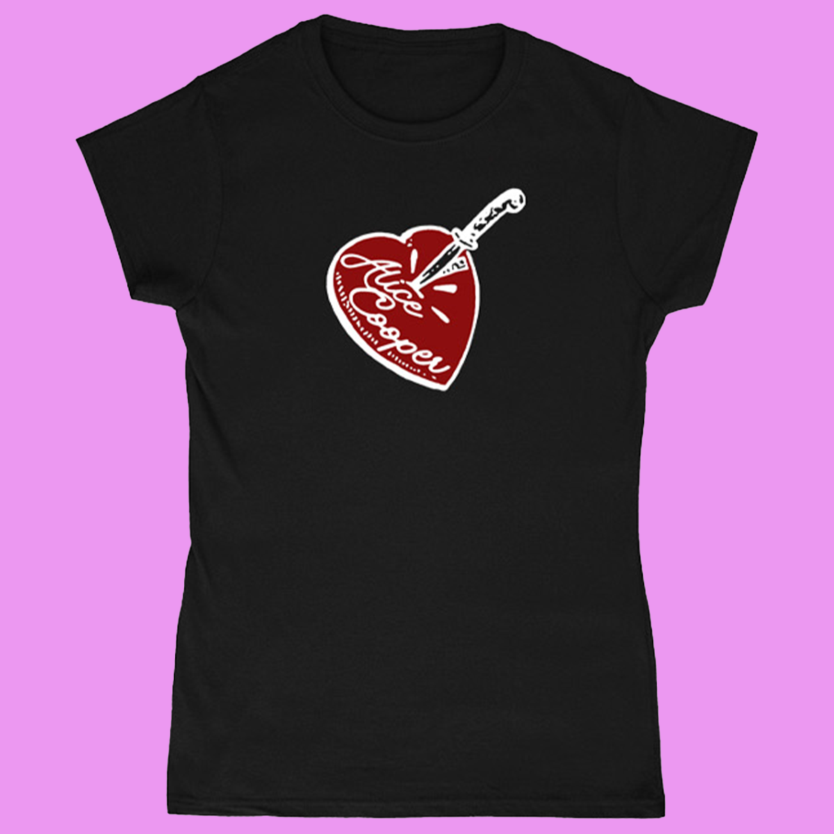 Alice Cooper Tour 2026 Stab Heart Ladies T-Shirt Graphic Tee Gift for Women