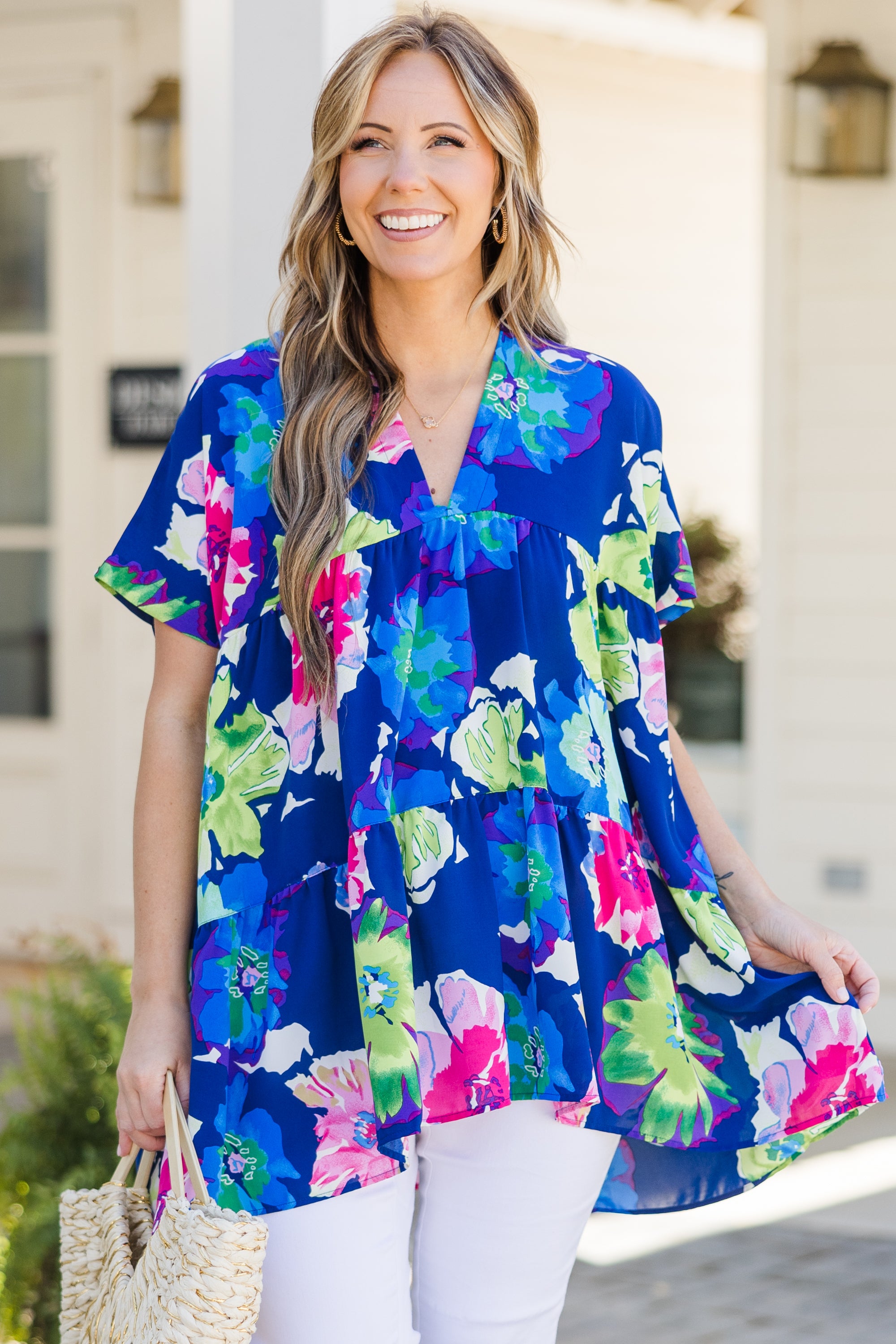 Aloha Spirits Top, Blue