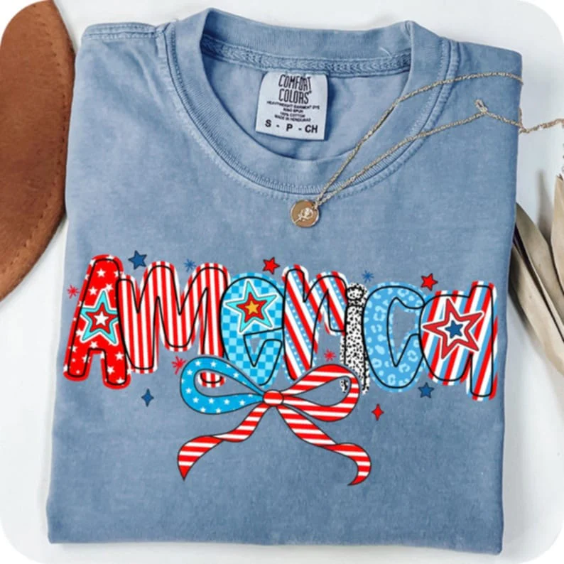 america retro with bow gift for him
